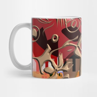 Geometric modern Boho abstract mid century stripes minimalist 169 Pattern Mug